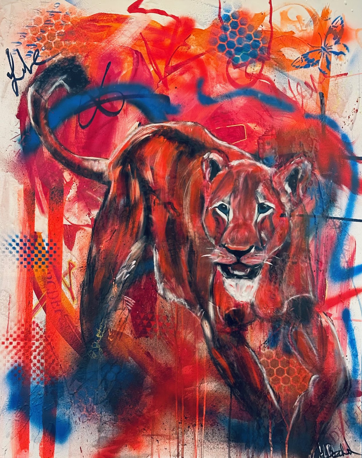 Red Lioness von Marion Bezdek