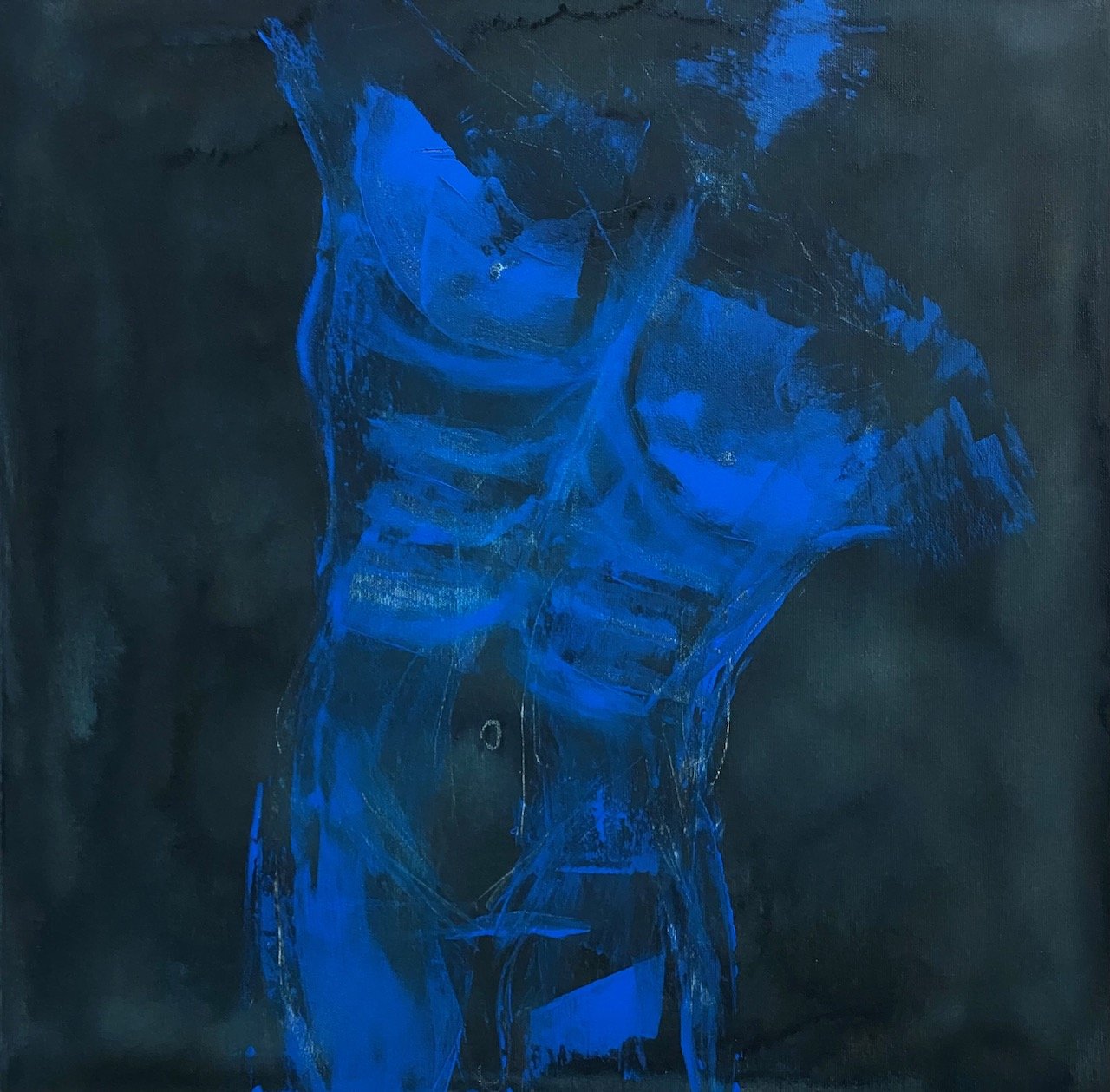 Männlicher Akt Blau