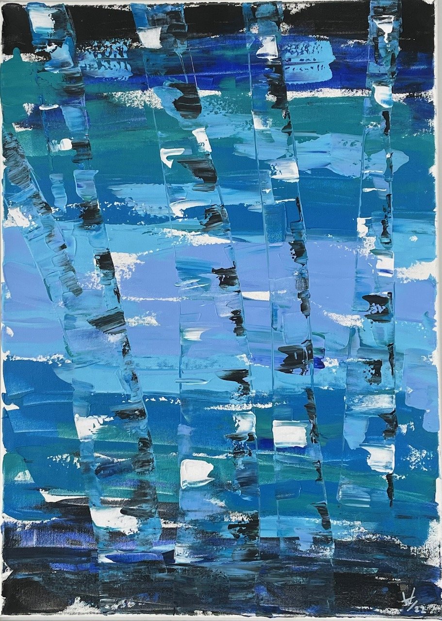 Birken Blau