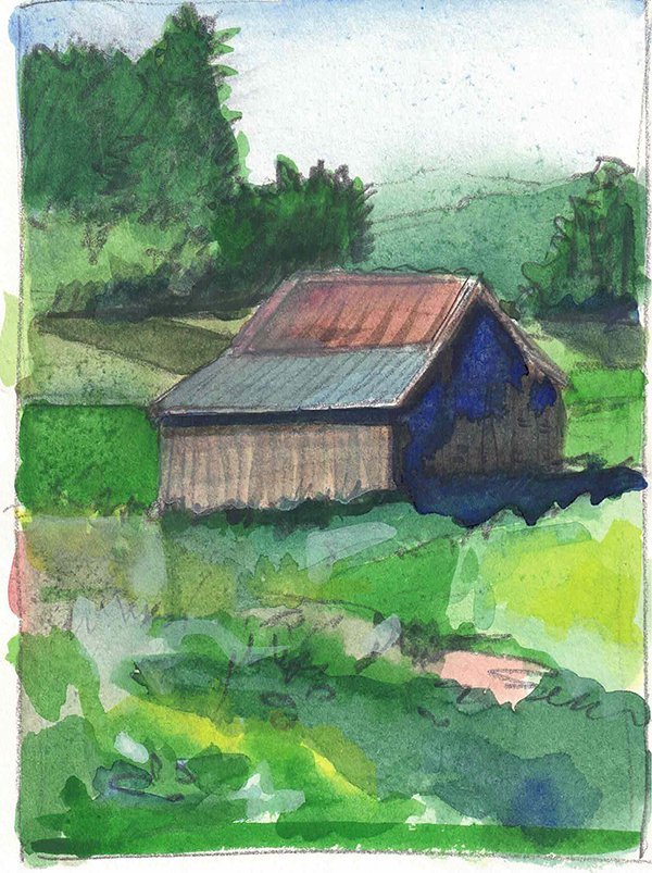Hütte im Bruckner Moos von Thomas Popp