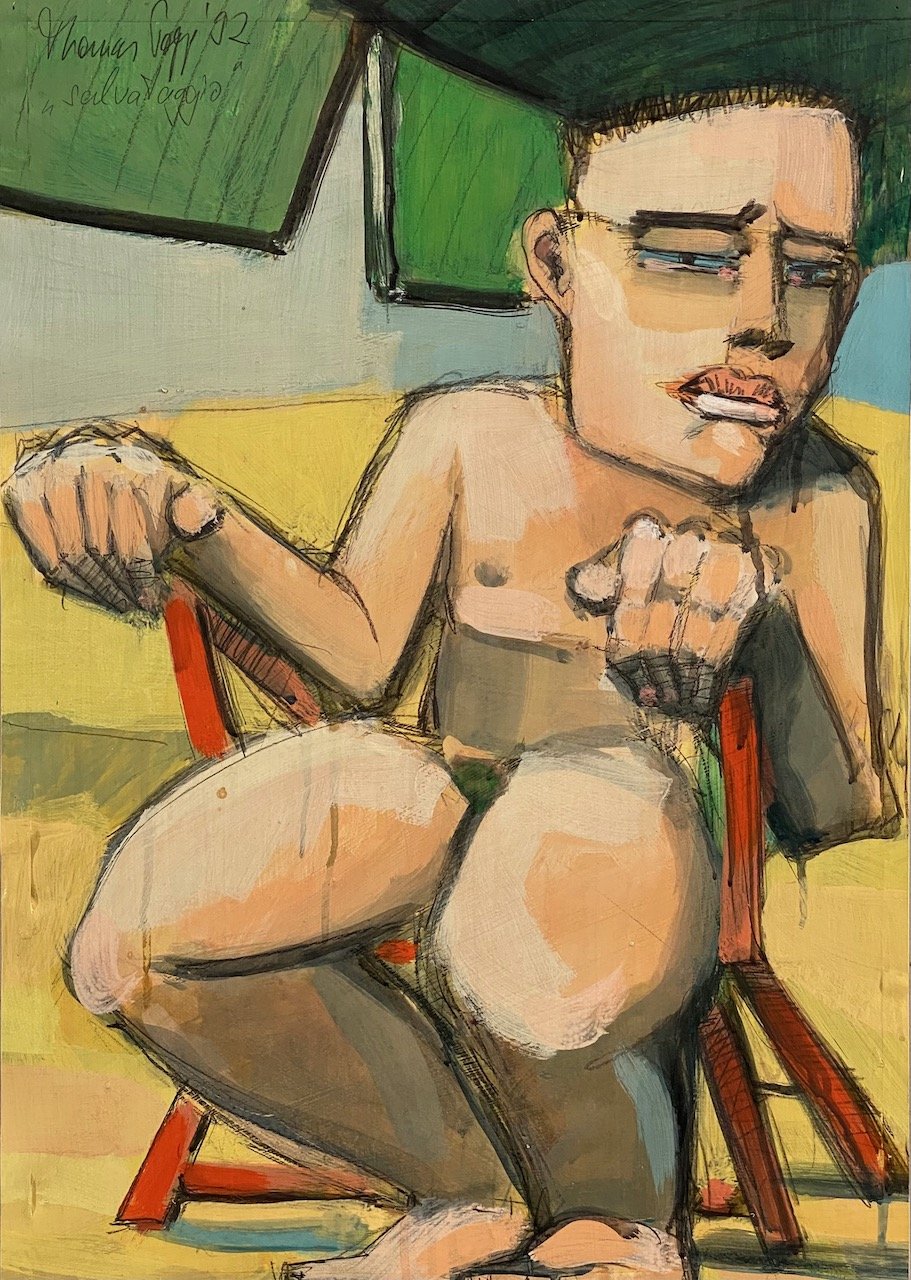 Der Erste am Strand von Thomas Popp