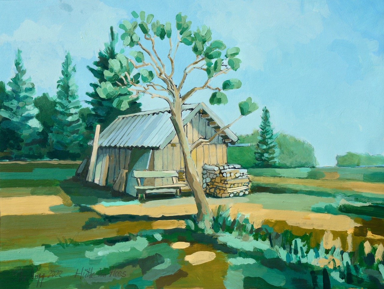 Hütte im Moos