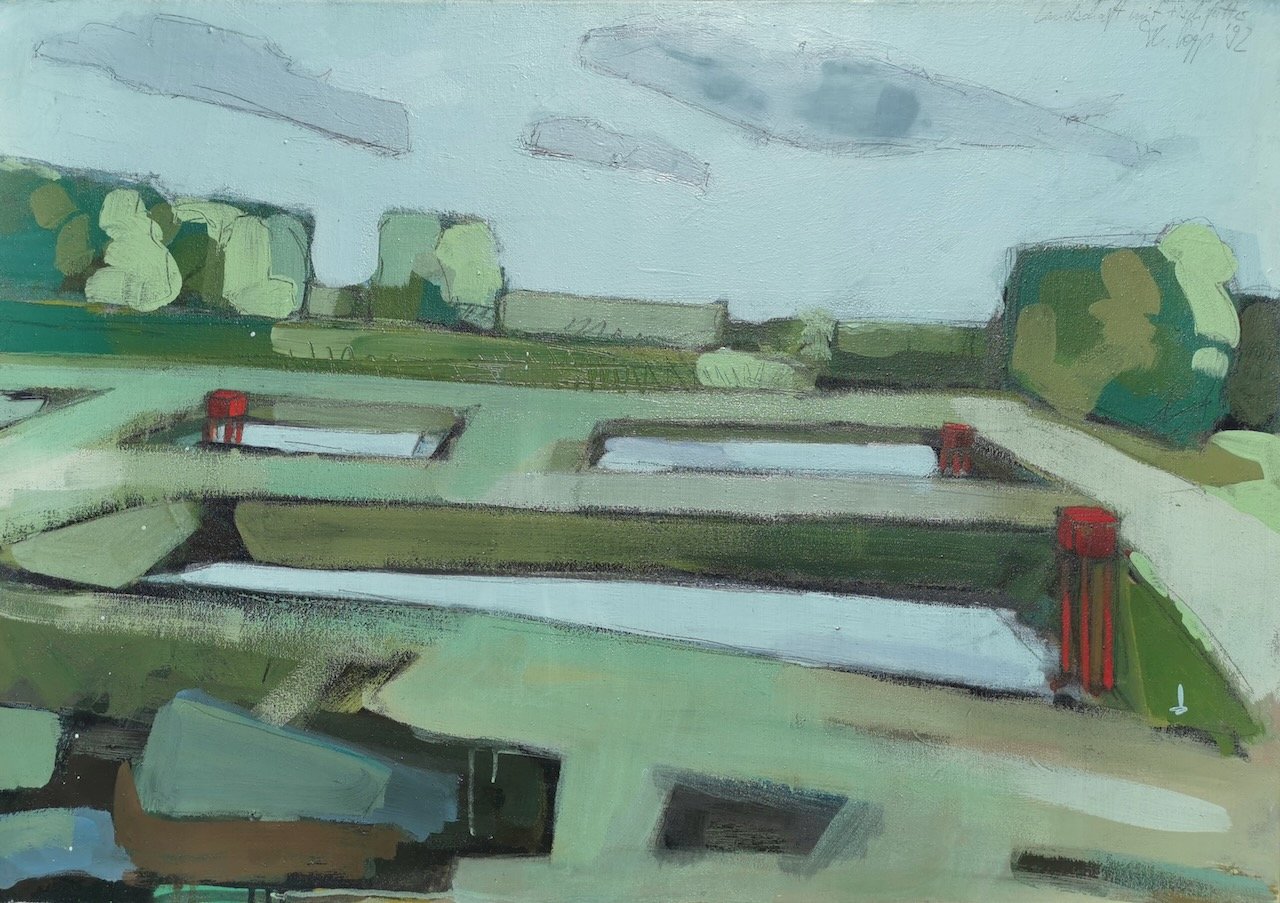 Landschaft mit Fischfutter